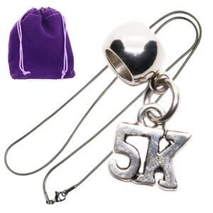 Silver Color 5K Race Charm Necklace Running Fans, Minimalist Chain Track Stuff